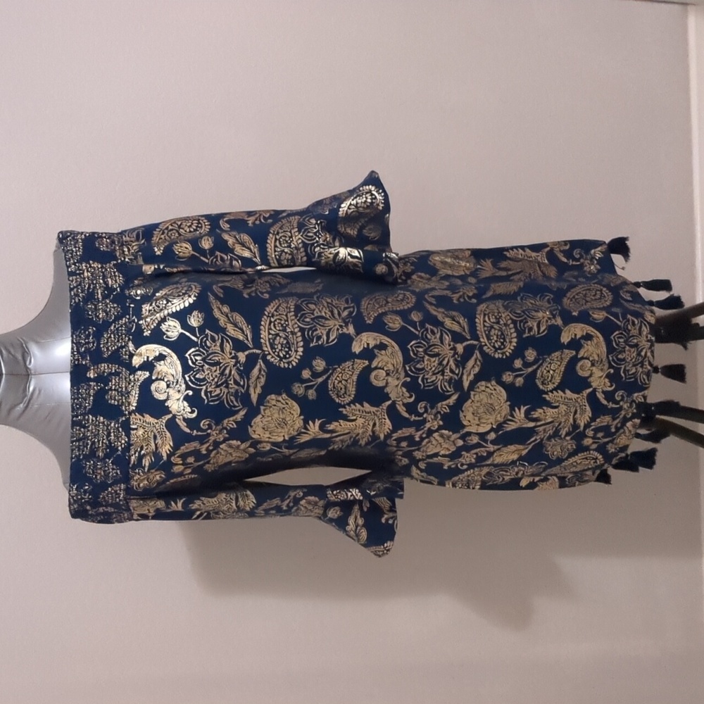 CABANA LIFE Foil Print Off The Shoulder Dress